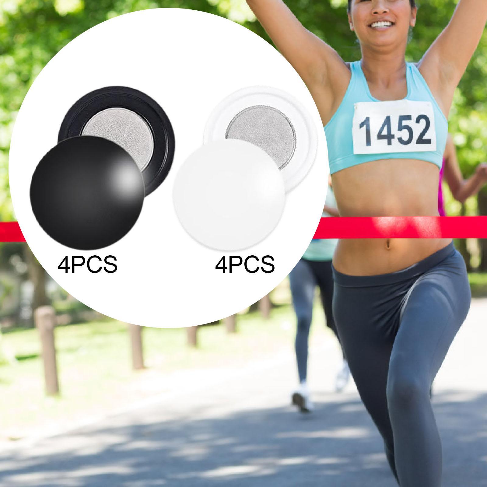 Running Gear Competition - 4 ペア磁気レースよだれかけクリップランニングギアランナー用レース番号バックルトライアスロン競技トラックラン用品
