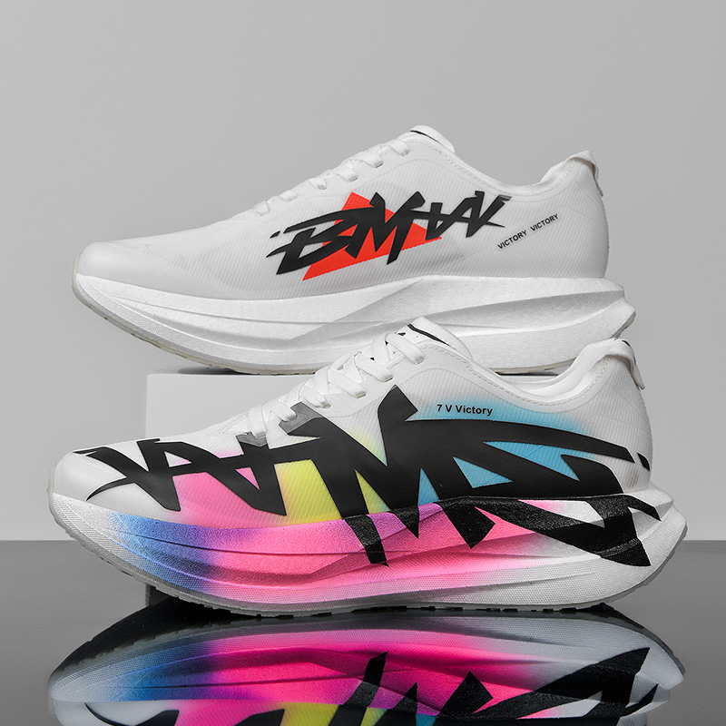 Running Shoe Carbon - アスレチックランニングシューズ男性マラソン専門トレーニングレーススポーツカーボンボード軽量女性用快適カジュアルスニーカー