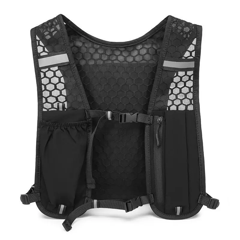 Running Gear Hydration - 反射素材の軽量ランニングベスト、サイクリング＆スポーツ用、ハイドレーションチェストパック、スマホ収納ポケット付き、アウトドアギア