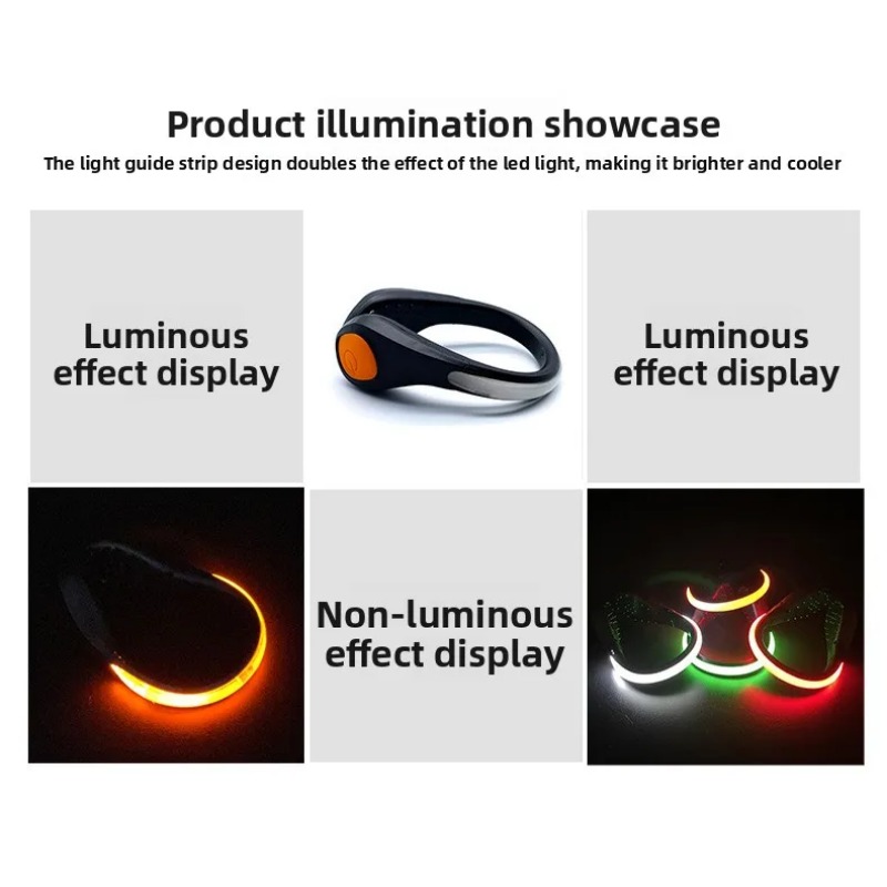 新しい発光シューズクリップライト LED安全警告灯 アウトド - Running Gear Outdoor のレビューと価格