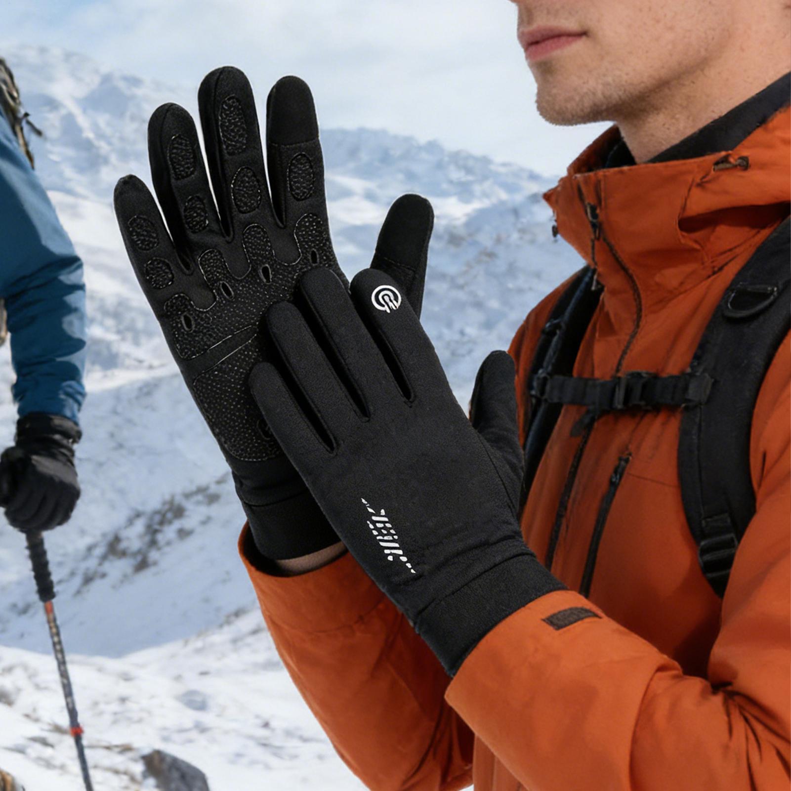 暖かいサイクリンググローブ フルフィンガー 寒い天候用 アウ - Running Gear In Snow のレビューと価格
